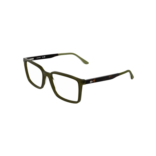 Óculos de Grau Lacoste L2992N 275 53 Acetato Verde e Marrom Transparente