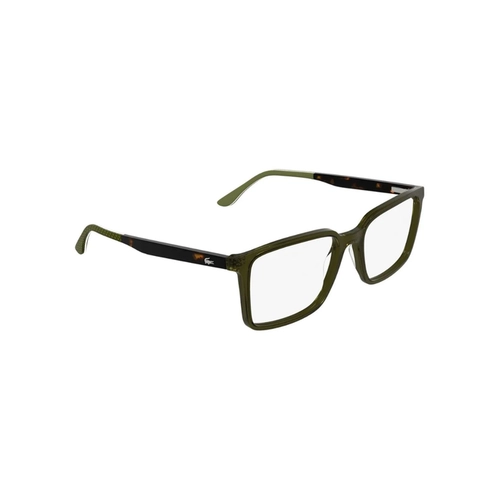 Óculos de Grau Lacoste L2992N 275 53 Acetato Verde e Marrom Transparente