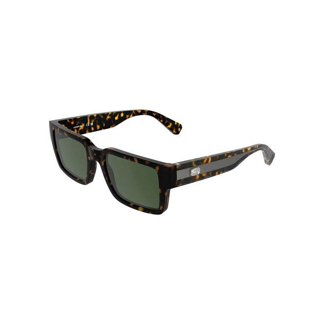 Óculos de Sol Lacoste L6089S 214 55 Acetato Marrom Mesclado com lentes na cor Verde 1