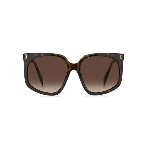 Óculos de Sol Marc Jacobs MJ 1136/S 086 57HA S Acetato Marrom Mesclado com lentes na cor Marrom Degradê