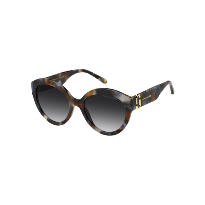 Óculos de Sol Marc Jacobs MARC 882/S X8Q 569O S Acetato Marrom Mesclado e Azul com lentes na cor Cinza Degradê 1