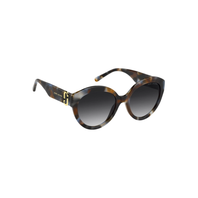 Óculos de Sol Marc Jacobs MARC 882/S X8Q 569O S Acetato Marrom Mesclado e Azul com lentes na cor Cinza Degradê 3