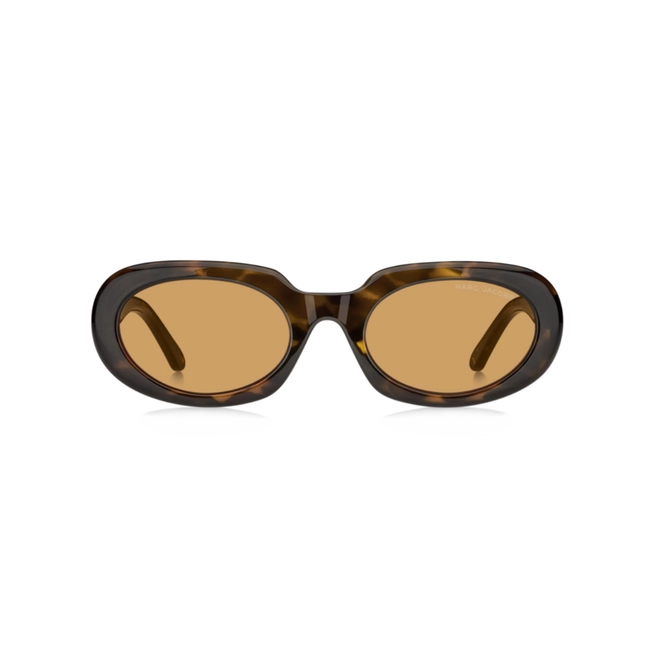 Óculos de Sol Marc Jacobs MARC 887/G/S 086 53W7 S Acetato Marrom Mesclado com lentes na cor Laranja 2
