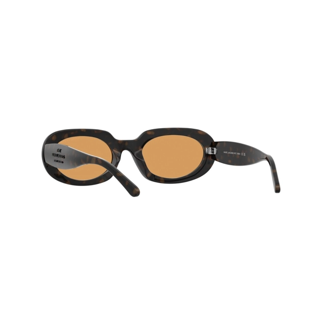Óculos de Sol Marc Jacobs MARC 887/G/S 086 53W7 S Acetato Marrom Mesclado com lentes na cor Laranja 5