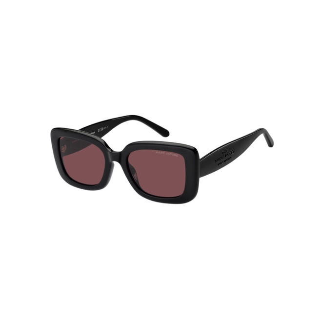 Óculos de Sol Marc Jacobs MARC 888/S 807 534S S Acetato Preto com lentes na cor Bordô 1