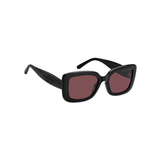 Óculos de Sol Marc Jacobs MARC 888/S 807 534S S Acetato Preto com lentes na cor Bordô 3