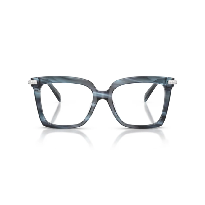 Óculos de Grau Michael Kors 0MK4191BU 4054 53 Acetato Azul Mesclado Polido 2