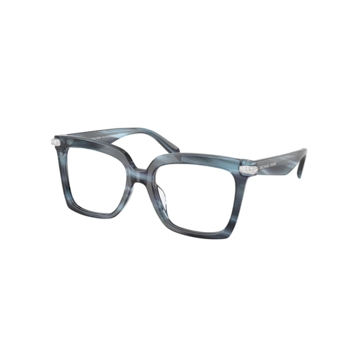 Óculos de Grau Michael Kors 0MK4191BU 4054 53 Acetato Azul Mesclado Polido