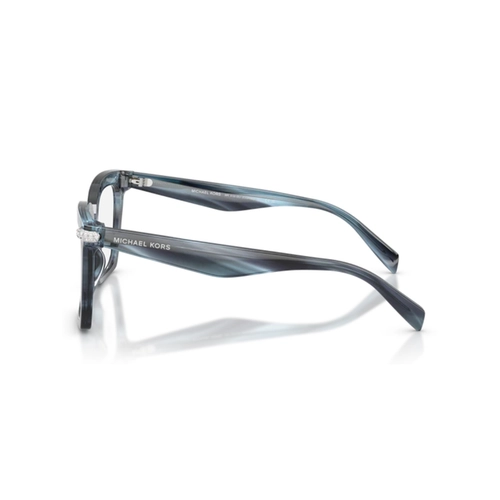 Óculos de Grau Michael Kors 0MK4191BU 4054 53 Acetato Azul Mesclado Polido
