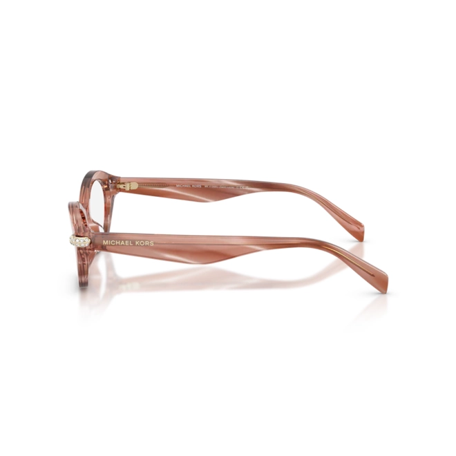 Óculos de Grau Michael Kors 0MK4186BU 4056 52 Acetato Rosa Mesclado Polido 3