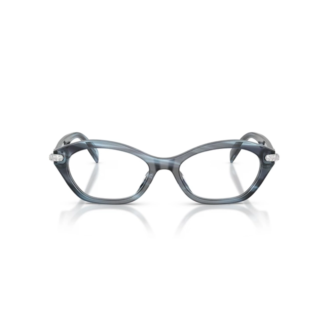 Óculos de Grau Michael Kors 0MK4186BU 4054 52 Acetato Azul Mesclado Polido 2