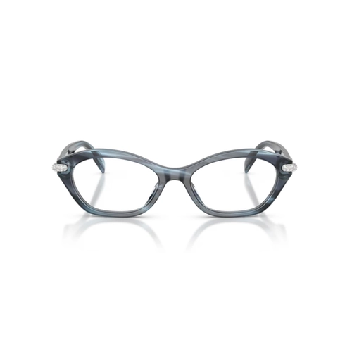 Óculos de Grau Michael Kors 0MK4186BU 4054 52 Acetato Azul Mesclado Polido