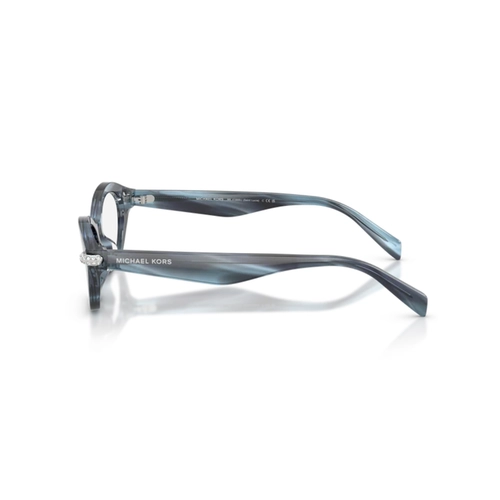 Óculos de Grau Michael Kors 0MK4186BU 4054 52 Acetato Azul Mesclado Polido