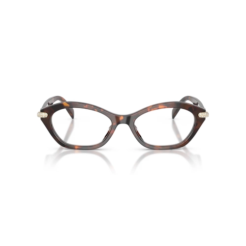Óculos de Grau Michael Kors 0MK4186BU 4031 52 Acetato Marrom Mesclado Polido
