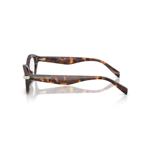 Óculos de Grau Michael Kors 0MK4186BU 4031 52 Acetato Marrom Mesclado Polido