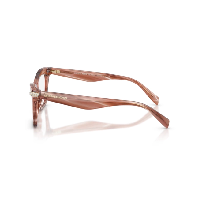 Óculos de Grau Michael Kors 0MK4185BU 4056 52 Acetato Rosa Mesclado Polido 3