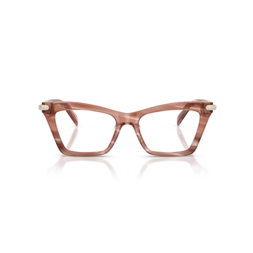Óculos de Grau Michael Kors 0MK4185BU 4056 52 Acetato Rosa Mesclado Polido