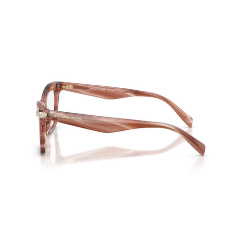 Óculos de Grau Michael Kors 0MK4185BU 4056 52 Acetato Rosa Mesclado Polido