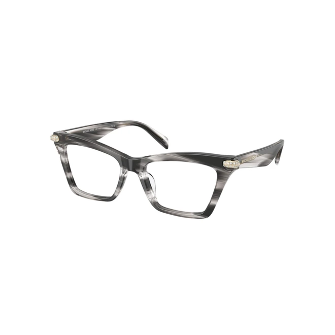 Óculos de Grau Michael Kors 0MK4185BU 4034 52 Acetato Preto Mesclado Polido 1