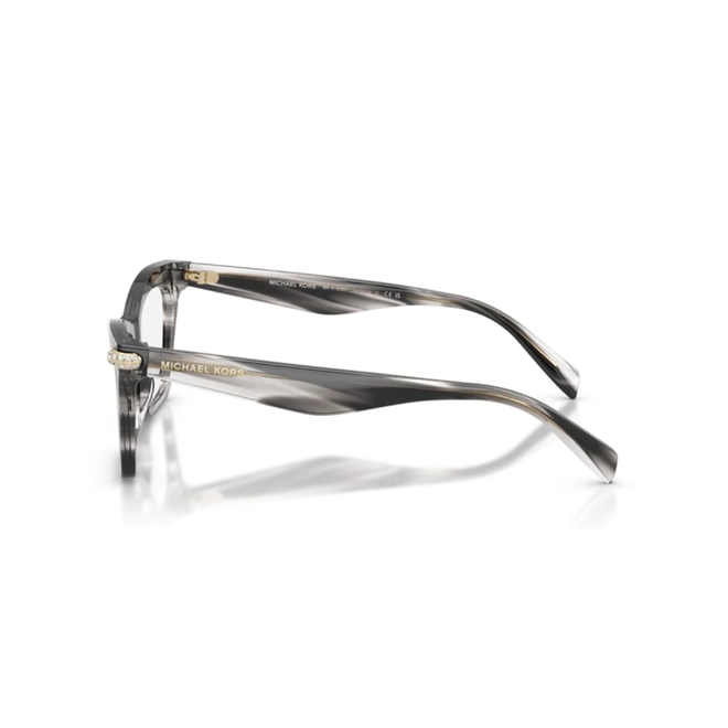 Óculos de Grau Michael Kors 0MK4185BU 4034 52 Acetato Preto Mesclado Polido 3