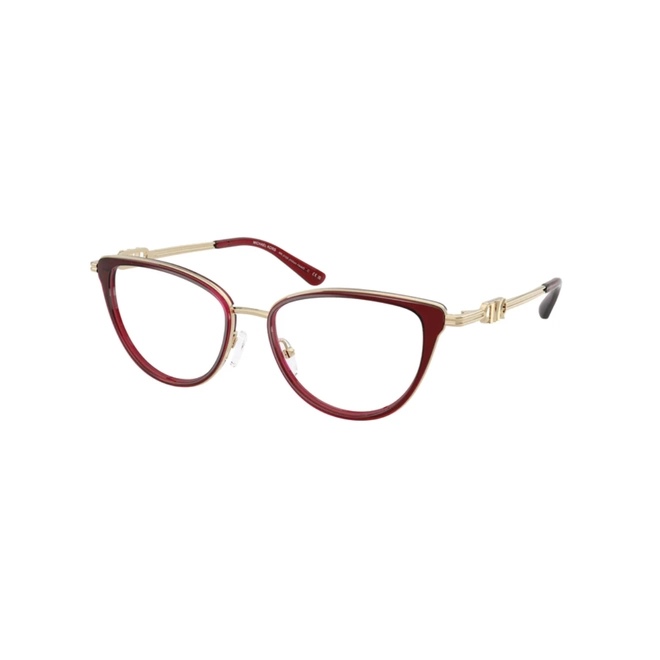 Óculos de Grau Michael Kors 0MK3103 3949 53 Metal e Acetato Vermelho Polido 1