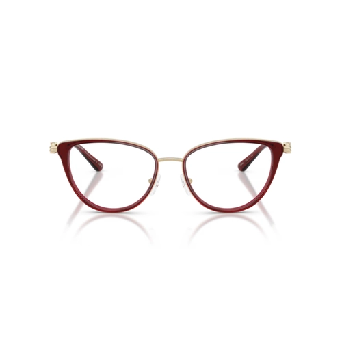 Óculos de Grau Michael Kors 0MK3103 3949 53 Metal e Acetato Vermelho Polido