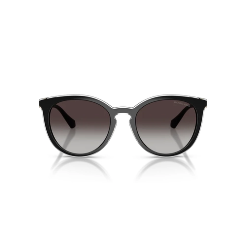 Óculos de Sol Michael Kors 0MK2274U 30058G53 Acetato Preto Polido com lentes na cor Cinza Degradê