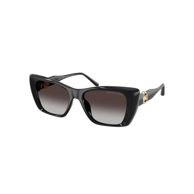 Óculos de Sol Michael Kors 0MK2270U 30058G53 Acetato Preto Polido com lentes na cor Fumê Degradê 1