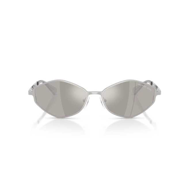 Óculos de Sol Michael Kors 0MK1181 18936G56 Metal Prata Polido com lentes na cor Cinza Espelhado 2