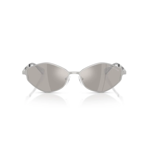 Óculos de Sol Michael Kors 0MK1181 18936G56 Metal Prata Polido com lentes na cor Cinza Espelhado