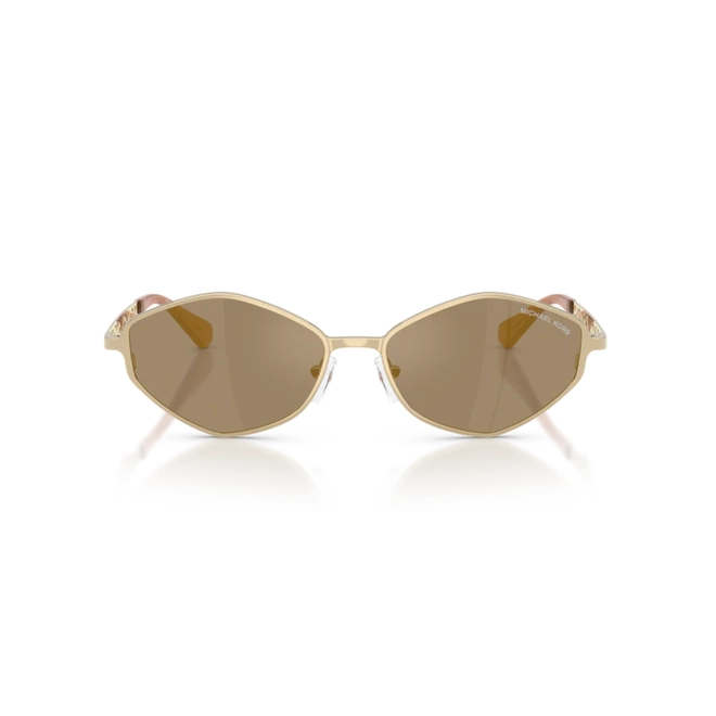 Óculos de Sol Michael Kors 0MK1181 10144T56 Metal Dourado Polido com lentes na cor Cinza Escuro Espelhado 2