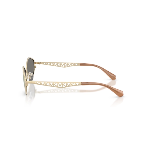 Óculos de Sol Michael Kors 0MK1181 10144T56 Metal Dourado Polido com lentes na cor Cinza Escuro Espelhado