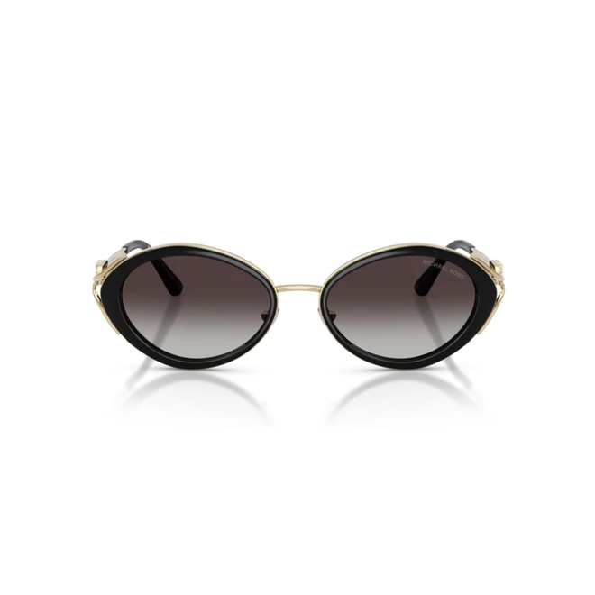 Óculos de Sol Michael Kors 0MK1179 30058G53 Metal Preto Polido com lentes na cor Cinza Degradê 2