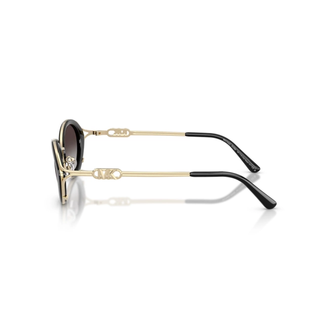 Óculos de Sol Michael Kors 0MK1179 30058G53 Metal Preto Polido com lentes na cor Cinza Degradê 3