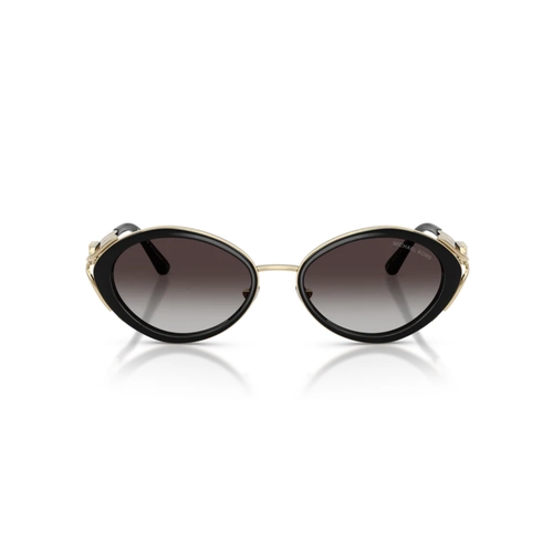Óculos de Sol Michael Kors 0MK1179 30058G53 Metal Preto Polido com lentes na cor Cinza Degradê