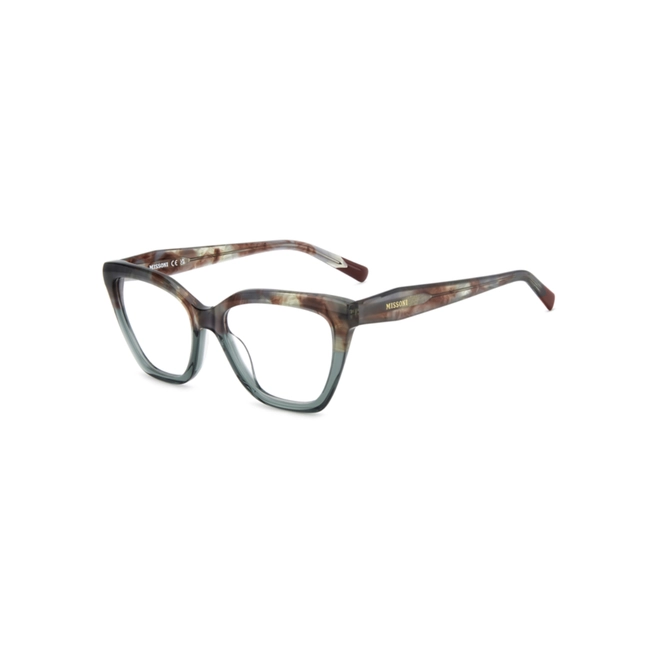 Óculos de Grau Missoni MIS 0274 NE6 5417 R Acetato Cinza e Bordô Mesclado 1