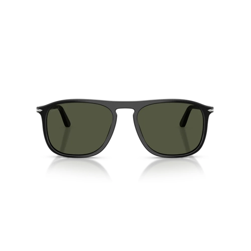 Óculos de Sol Persol 0PO3392S 95/31 57 Acetato Preto Polido com lentes na cor Verde