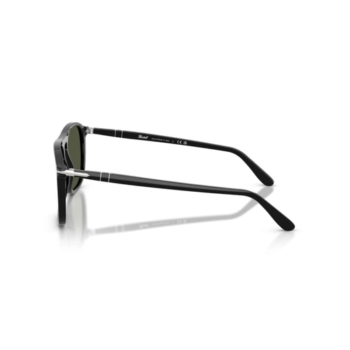 Óculos de Sol Persol 0PO3392S 95/31 57 Acetato Preto Polido com lentes na cor Verde