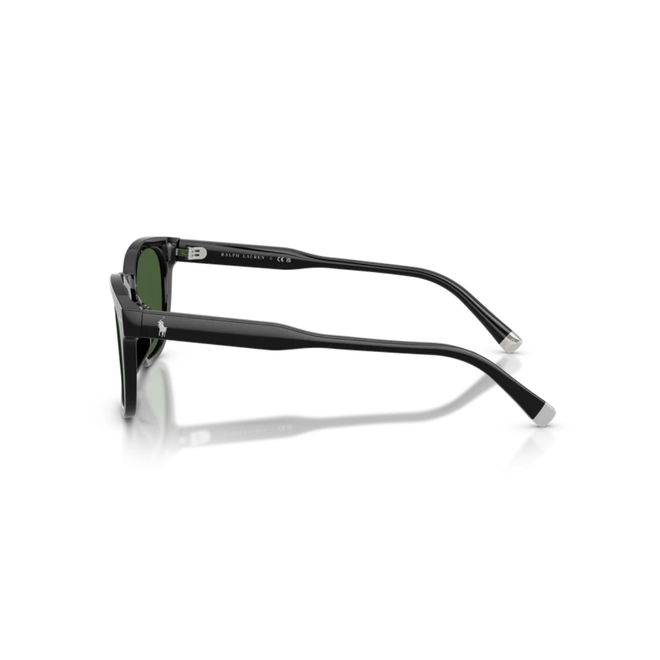 Óculos de Sol Polo Ralph Lauren 0PH4242U 50017152 Acetato Preto Polido com lentes na cor Verde Escuro 3