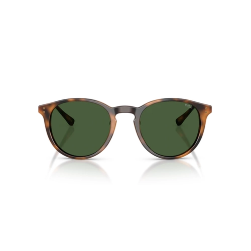 Óculos de Sol Polo Ralph Lauren 0PH4239U 50037150 Acetato Marrom Mesclado Polido com lentes na cor Verde Escuro