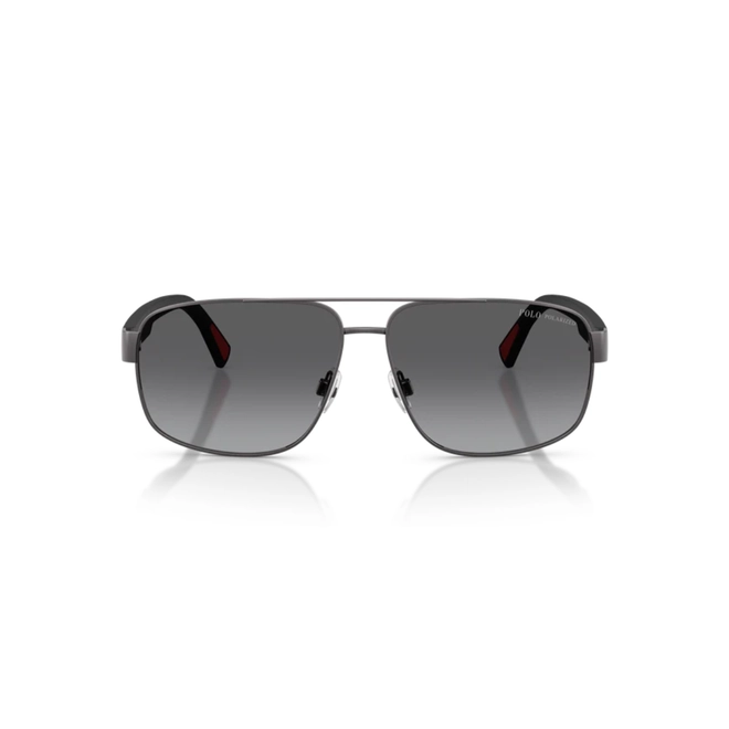 Óculos de Sol Polo Ralph Lauren 0PH3165 9215T361 Metal Cinza Polido com lentes na cor Cinza Degradê Polarizado 2
