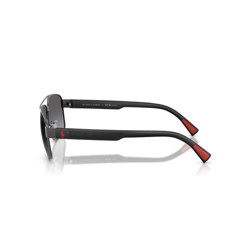 Óculos de Sol Polo Ralph Lauren 0PH3165 9215T361 Metal Cinza Polido com lentes na cor Cinza Degradê Polarizado