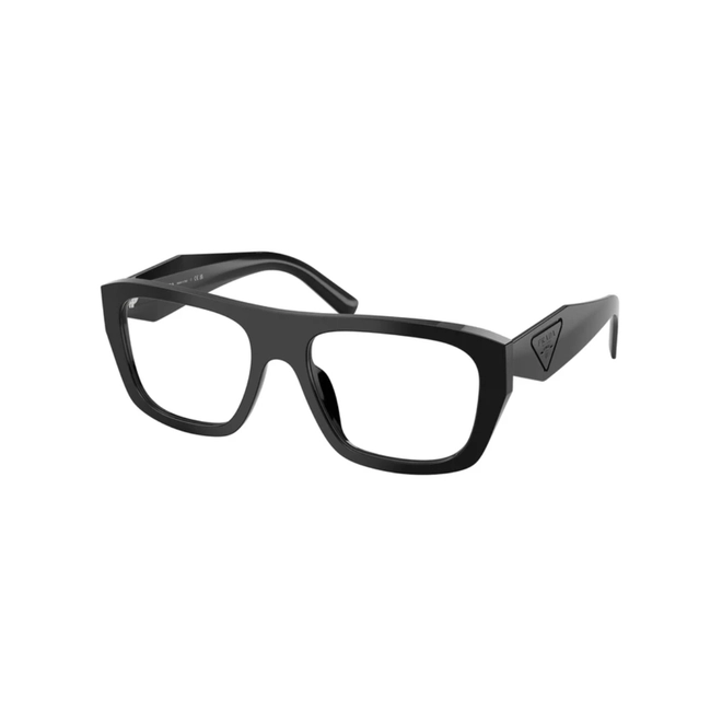 Óculos de Grau Prada 0PR D07VU 16K1O154 Acetato Preto Polido 1