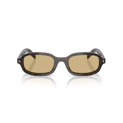 Óculos de Sol Prada 0PR D06S 17N70R50 Acetato Marrom Mesclado Polido com lentes na cor Marrom Claro