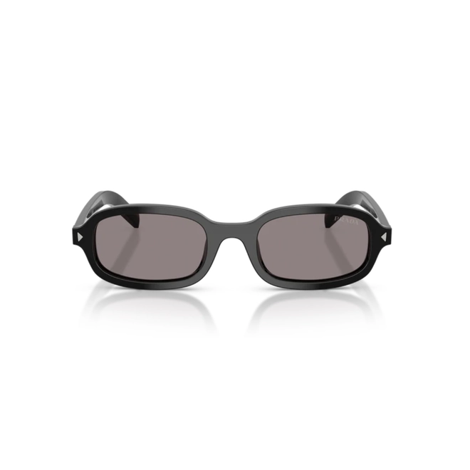 Óculos de Sol Prada 0PR D06S 16K03D50 Acetato Preto Polido com lentes na cor Cinza 2