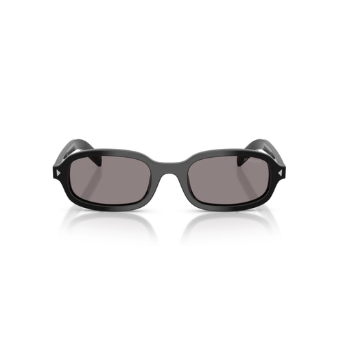 Óculos de Sol Prada 0PR D06S 16K03D50 Acetato Preto Polido com lentes na cor Cinza