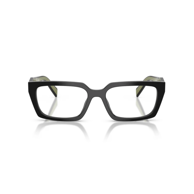 Óculos de Grau Prada 0PR D05V 03K1O155 Acetato Preto Polido 2