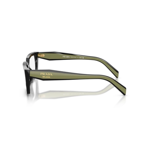 Óculos de Grau Prada 0PR D05V 03K1O155 Acetato Preto Polido
