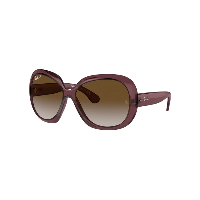 Óculos de Sol Ray-Ban 0RB4098 6593T560 Nylon Marrom Transparente com lentes na cor Marrom Degradê Cinza Polarizado 1