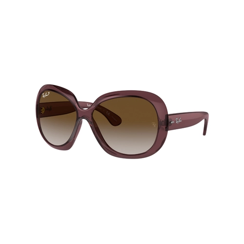Óculos de Sol Ray-Ban 0RB4098 6593T560 Nylon Marrom Transparente com lentes na cor Marrom Degradê Cinza Polarizado
